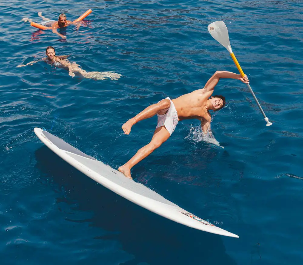 How hard is stand up paddle boarding? You must be prepared to fall.