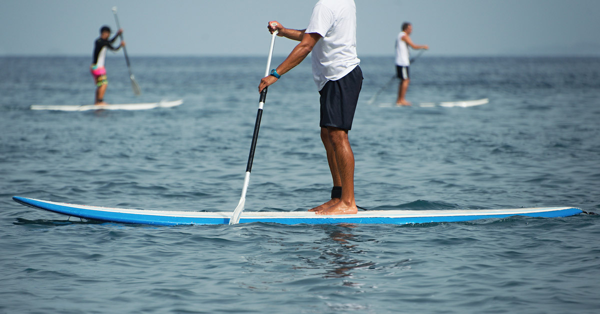 what muscles does paddle boarding work