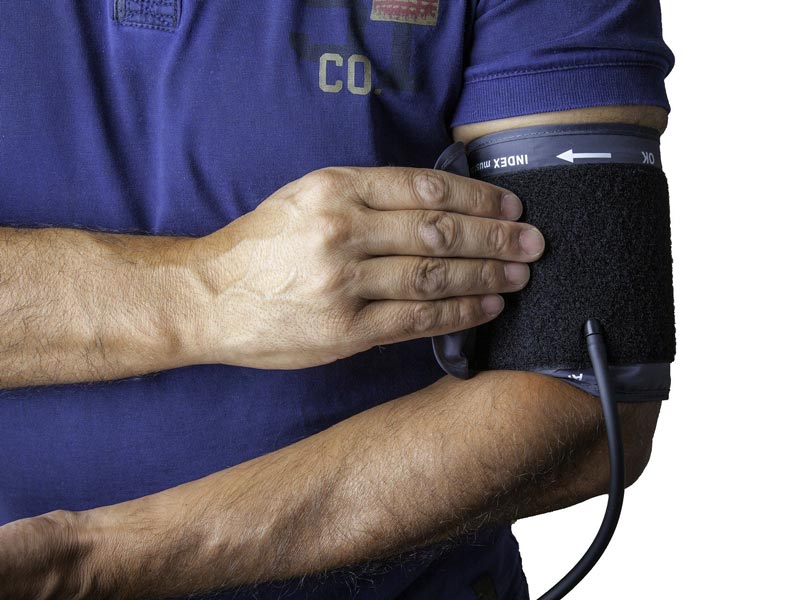 An image showing blood pressure being taken.